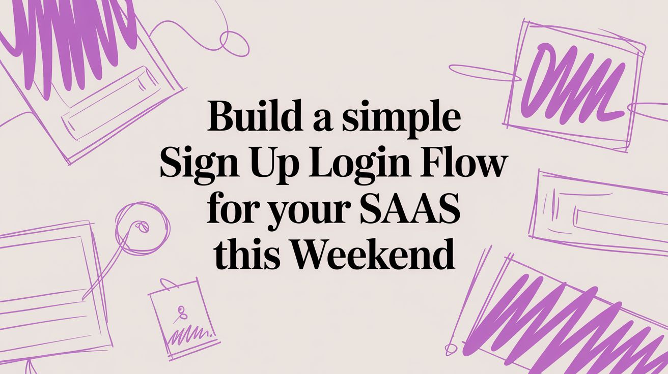 Up Code Login Process Build a Simple Sign Up Login Flow for Your SaaS This Weekend